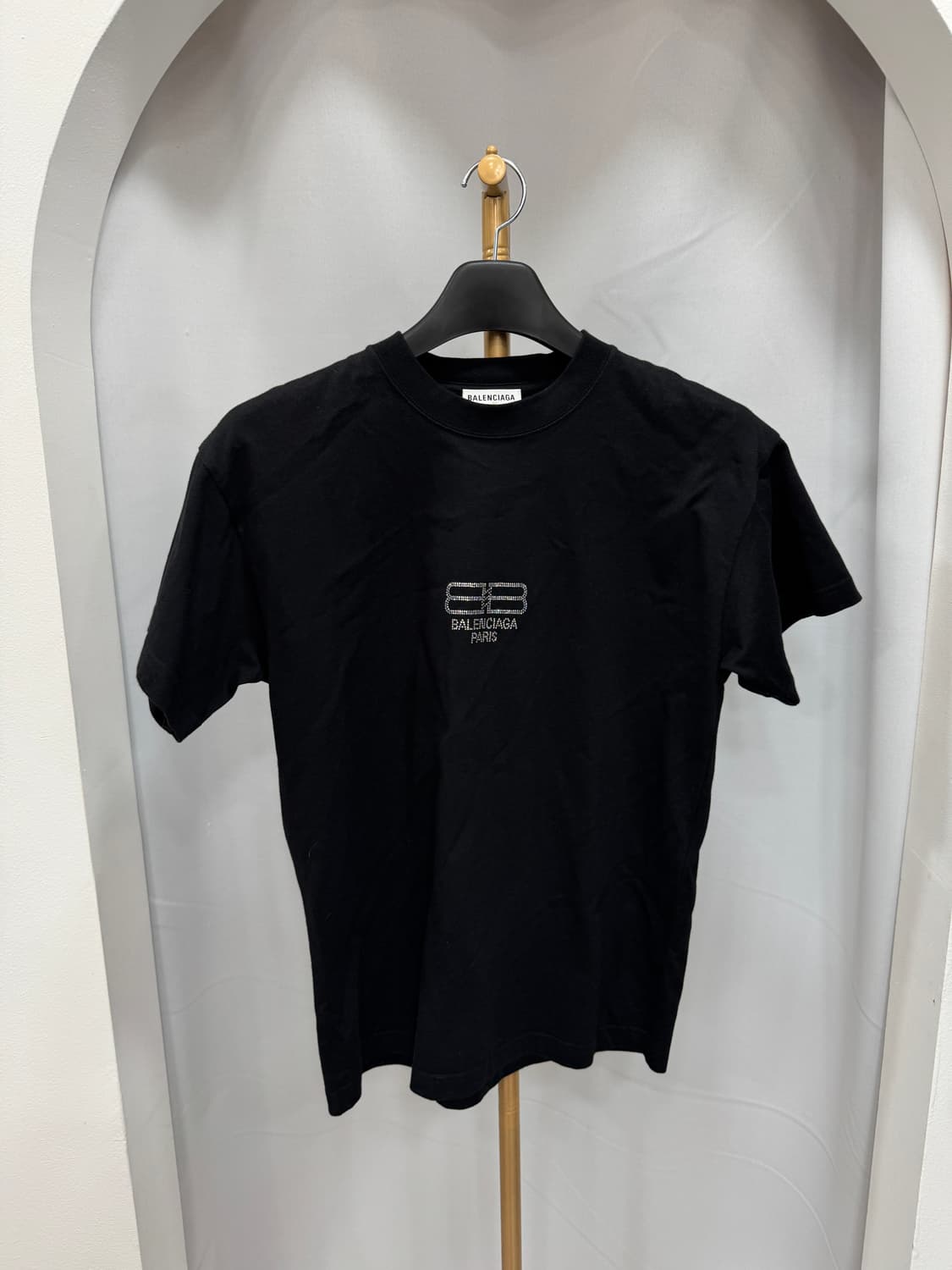백화점판 발렌시아가 BB로고 큐빅 반팔티 XS  상품이미지1