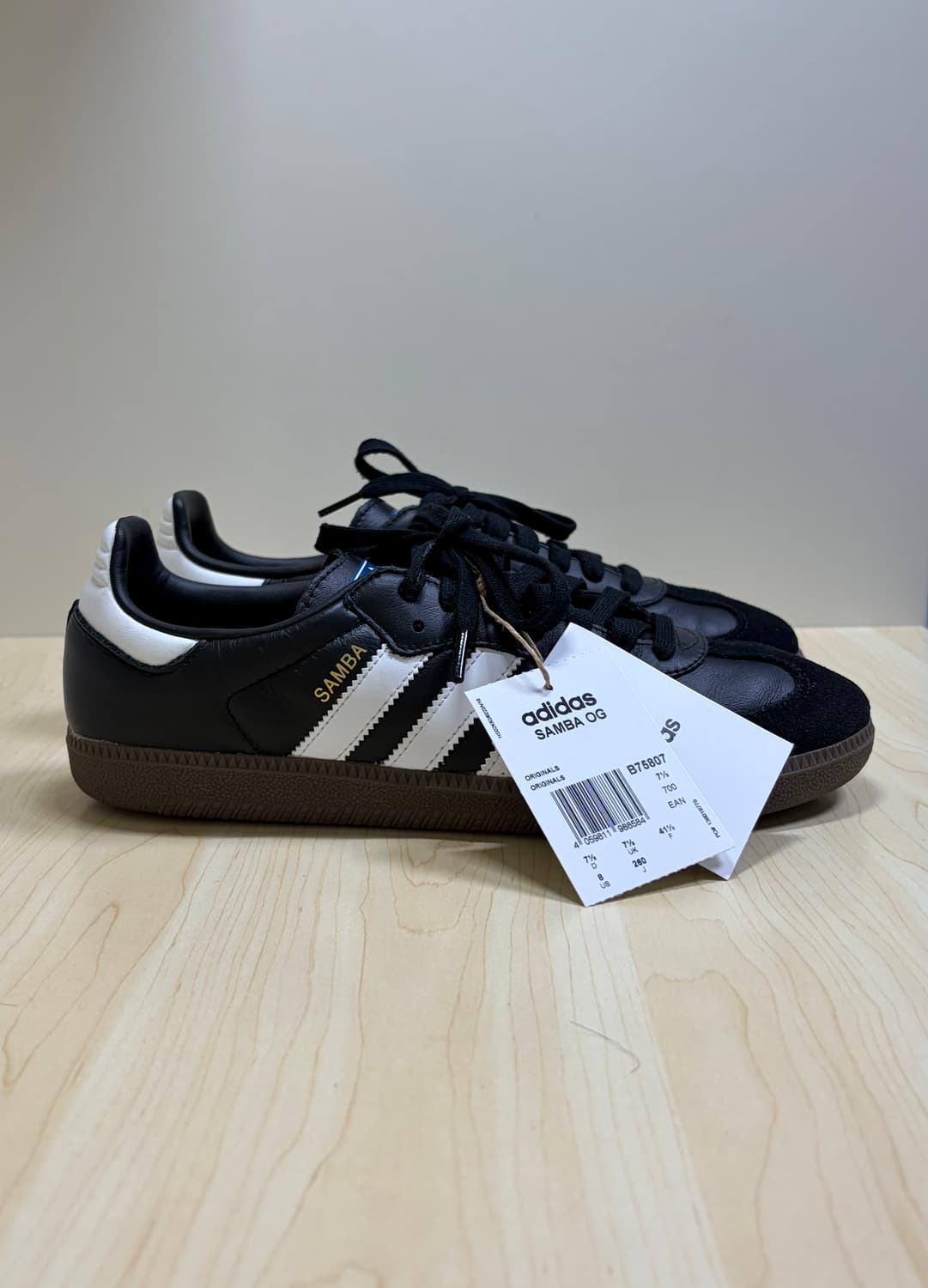 [260] 삼바 OG - 블랙:화이트 / B75807 상품이미지3