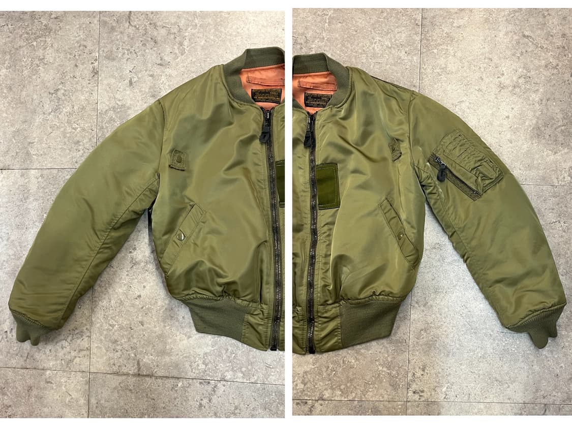 오리지날 90's usa MA1 울파일 항공자켓 S #csz1992 상품이미지5