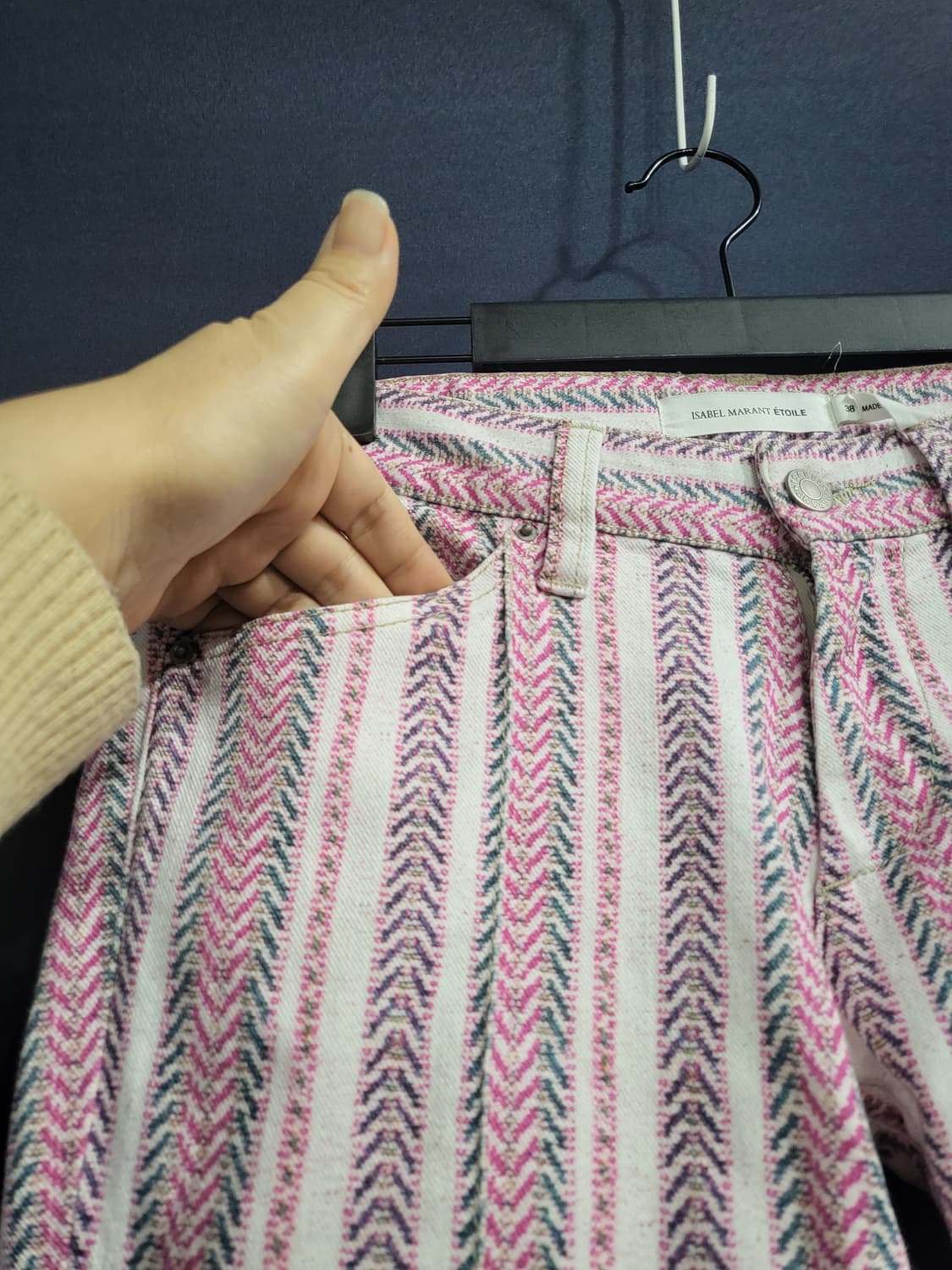 이자벨마랑 에뚜왈 패턴 크롭 스키니진 상품이미지3