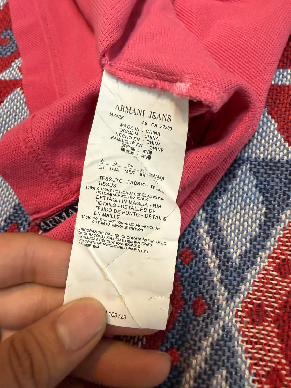 아르마니 카라넥 티셔츠  상품이미지4