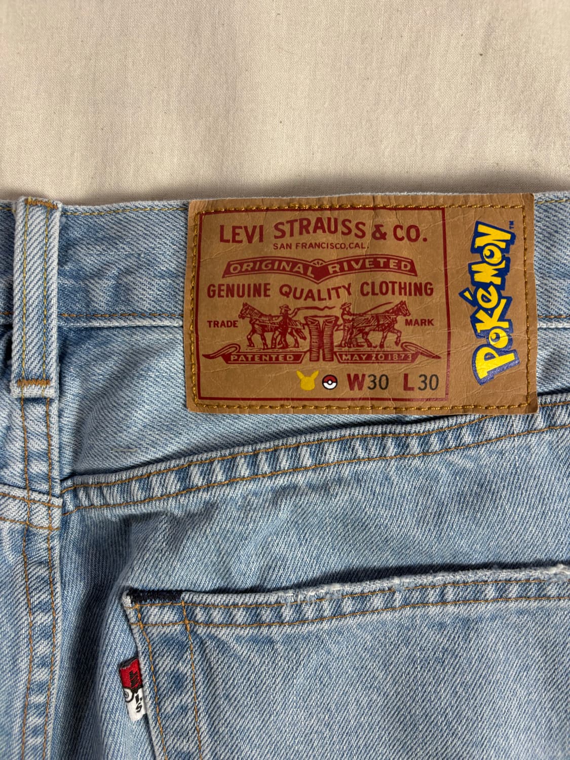 Levis x Pokemon 리바이스 25주년 551z 데님팬츠 W30 상품이미지3