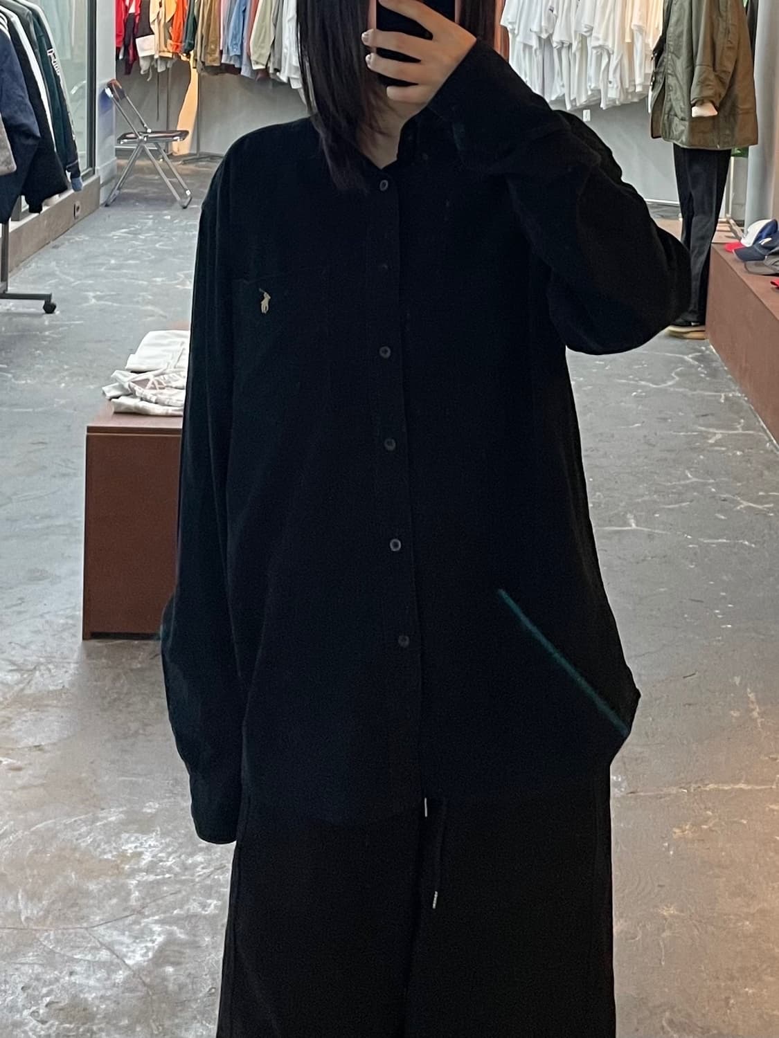 폴로 랄프로렌 자수로고 블랙 셔츠 H1527 상품이미지1