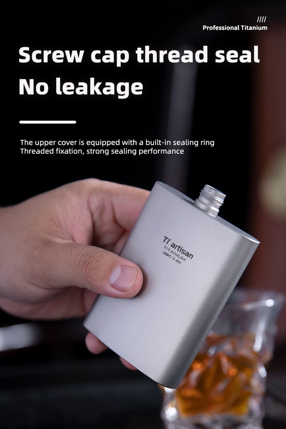 티타늄 힙 플라스크 소주 양주 위스키 텀블러 머그컵 상품이미지3