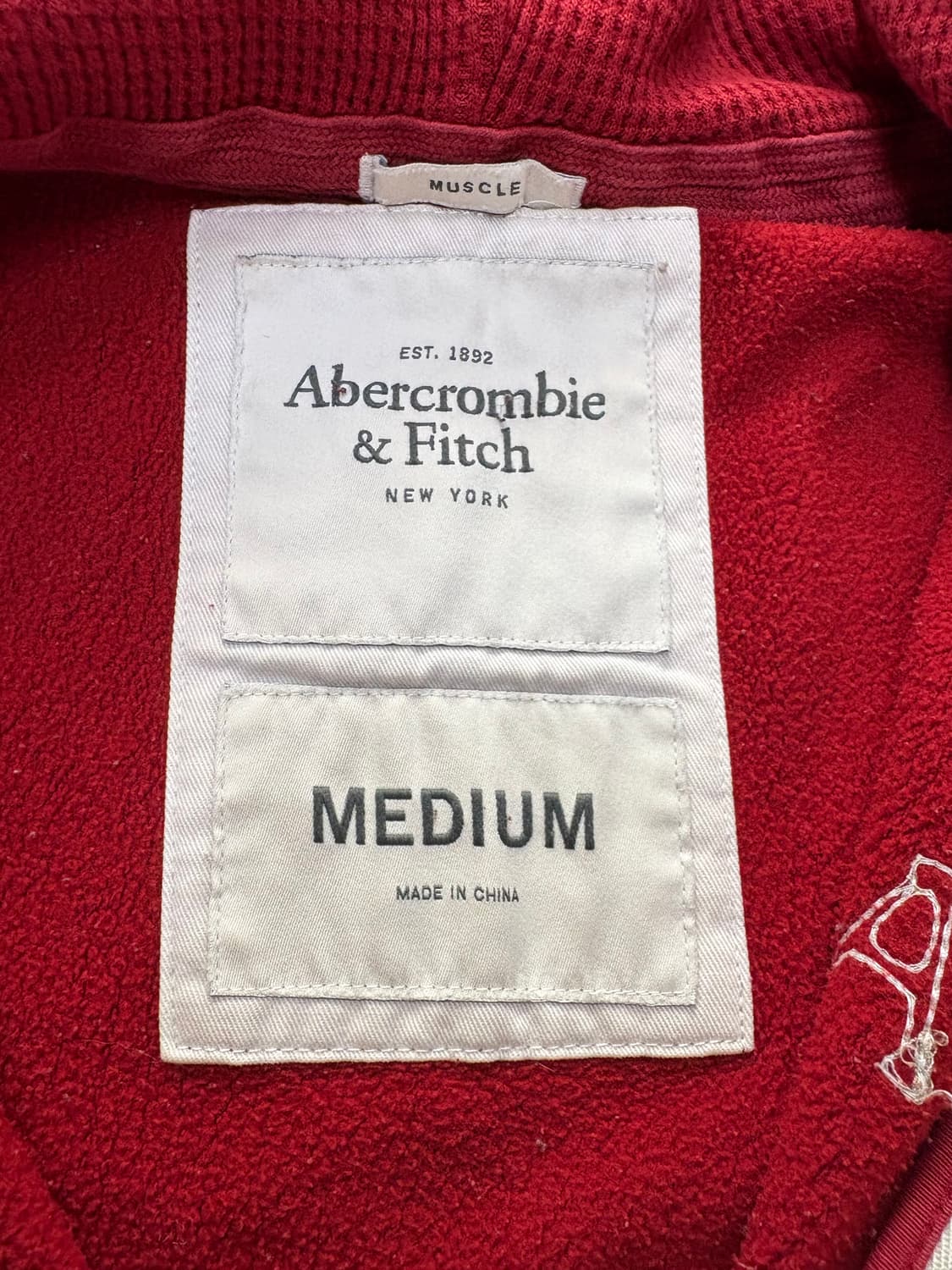 아베크롬비 후드집업 레드 m 상품이미지2