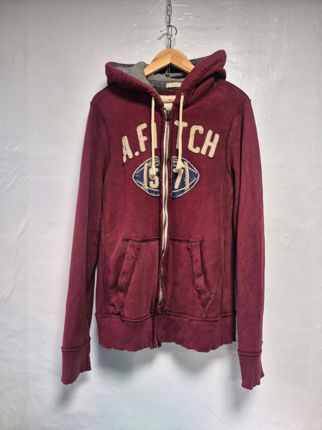 105 아베크롬비 버건디 Y2K 올드스쿨 빈티지 후드집업 XL사이즈 상품이미지1