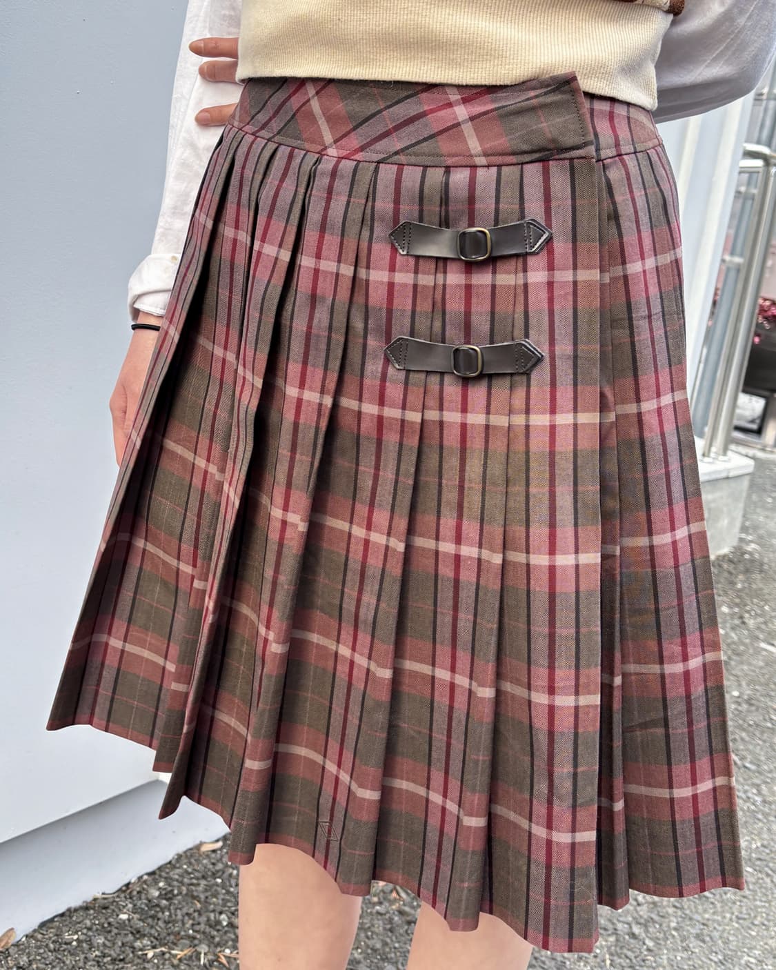 일본빈티지 플레어 미디 스커트 상품이미지1