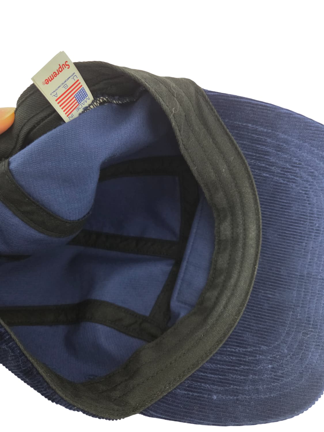 슈프림 코듀로이 캠프캡 네이비 상품이미지4