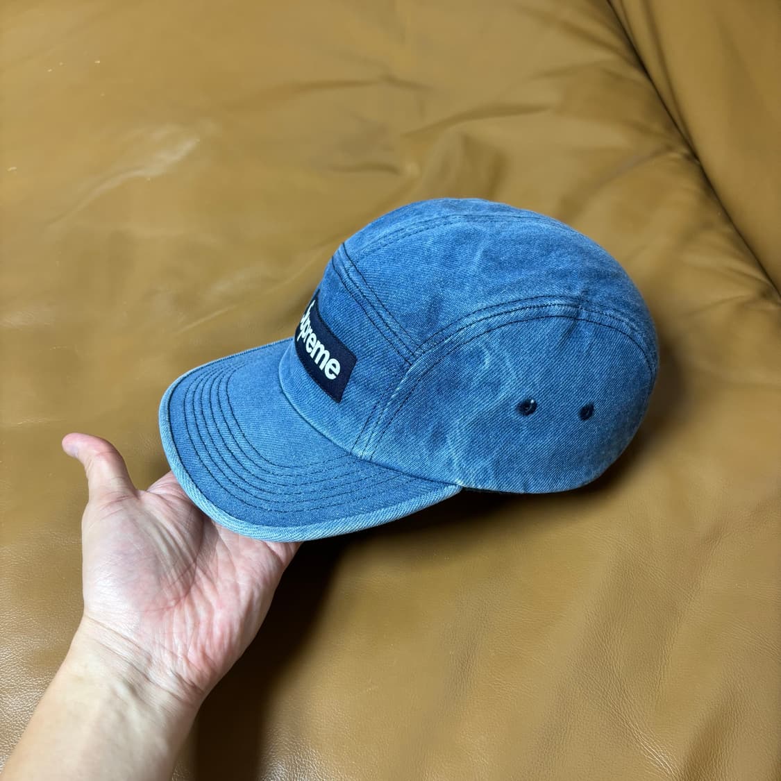 Supreme 슈프림 데님 캠프캡 모자 (Washed Denim) 상품이미지4