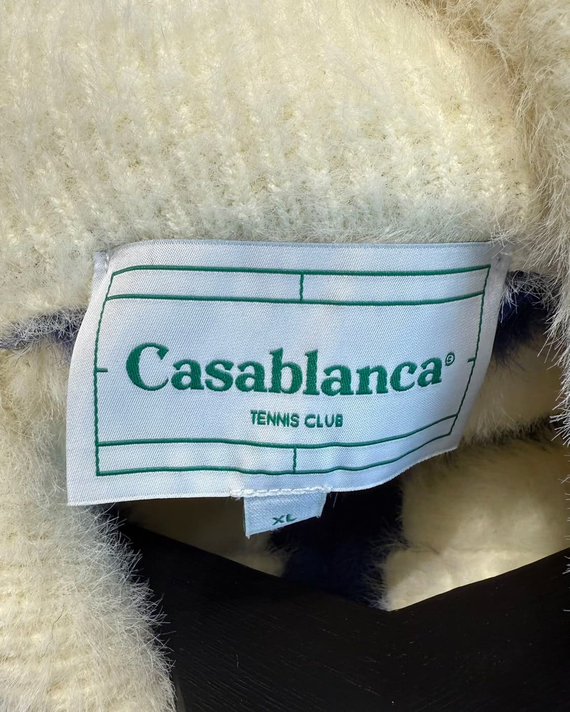 카사블랑카 오프 화이트 퍼리 스트라이프 집업 자켓 상품이미지8