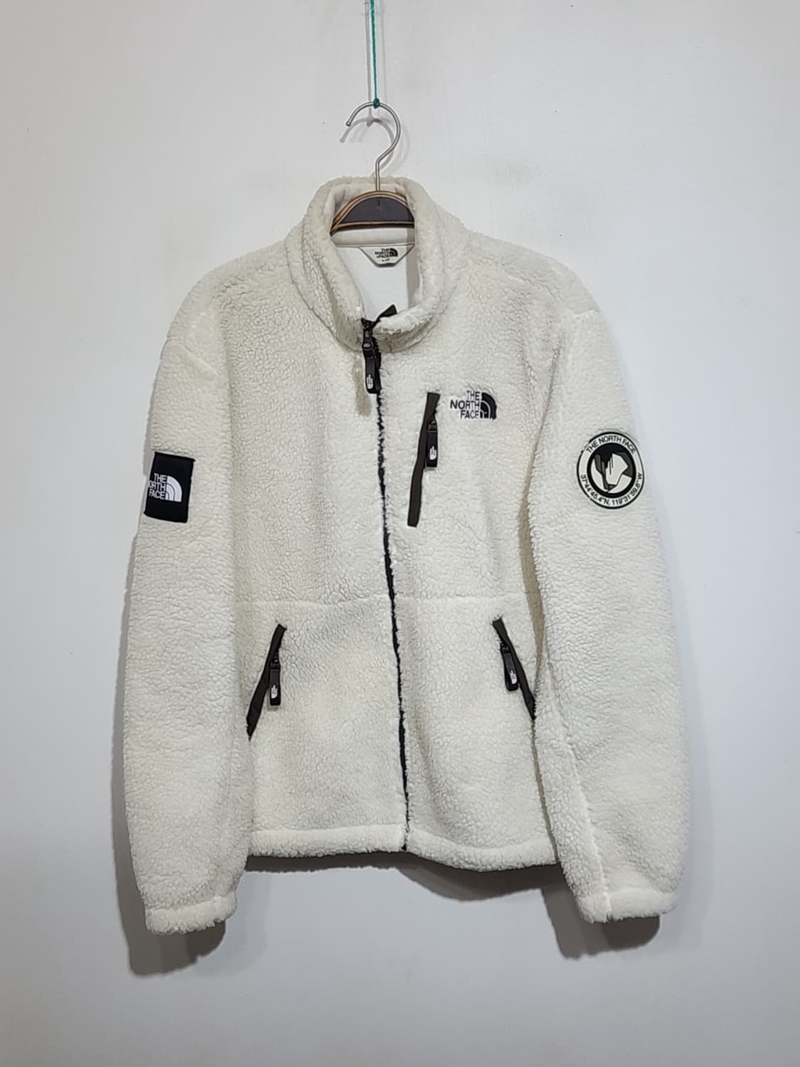 (M) 노스페이스 후리스 점퍼 아이보리 뽀글이 플리스 자켓  상품이미지1