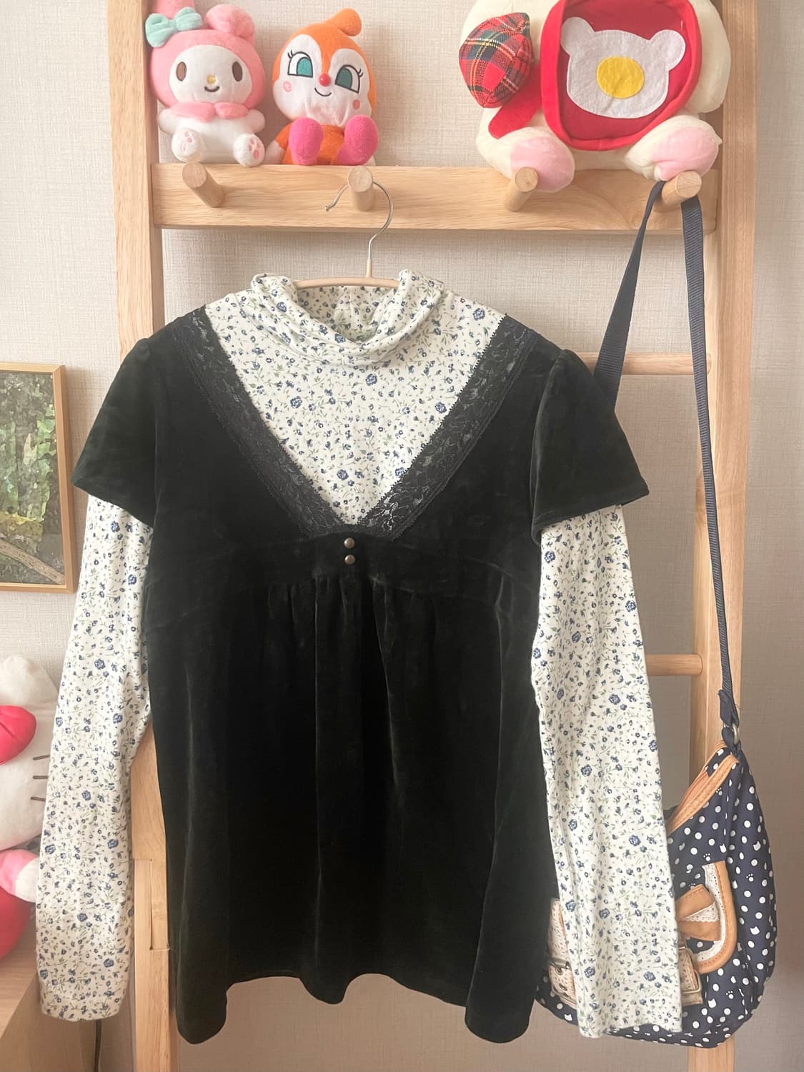 모리걸 빈티지 잔꽃 레이어드 set 🌸💚 상품이미지2