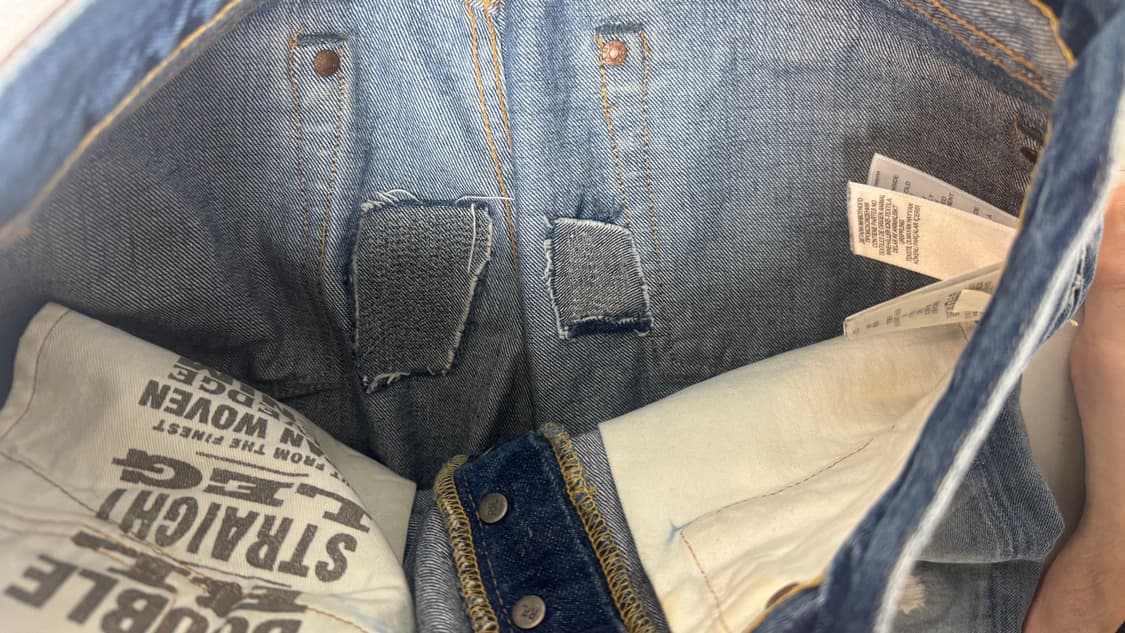 더블알엘(RRL) 스트레이트 핏 리페어 셀비지 데님 팬츠 상품이미지6