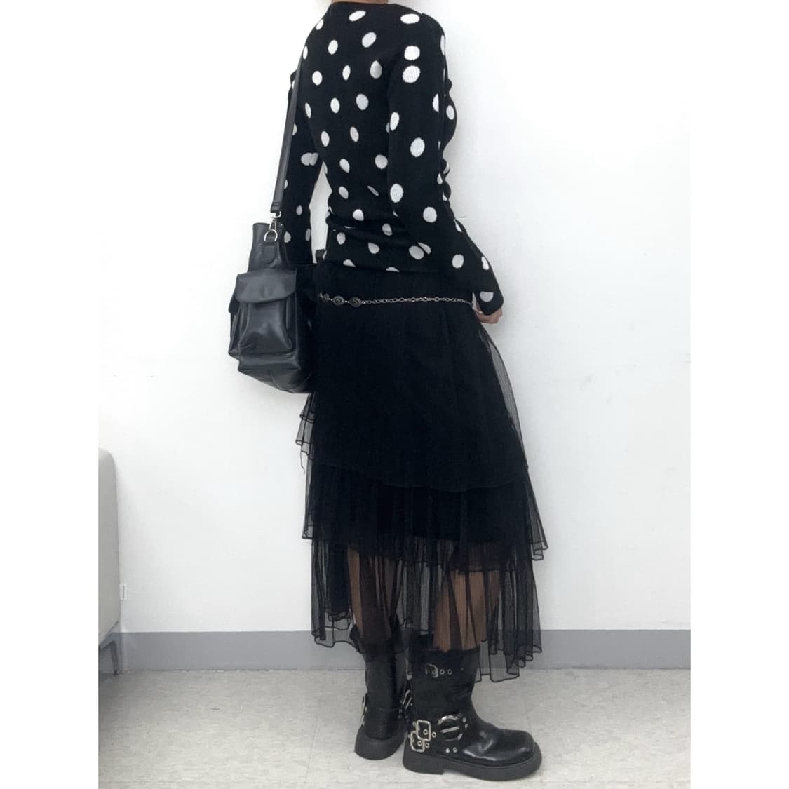 빈티지 블랙 캉캉 스커트 상품이미지3