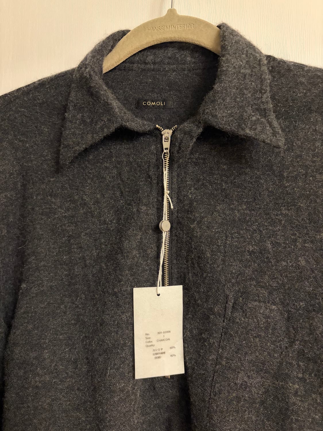 코모리 캐시미어 블렌드 반집업 셔츠 상품이미지3