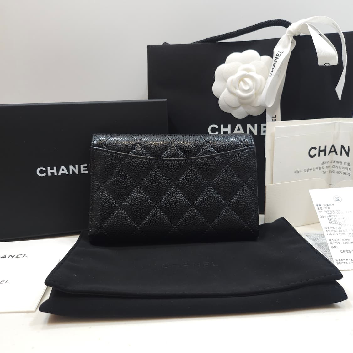 [풀구성] 샤넬 클래식 똑딱이 캐비어 중지갑 상품이미지2