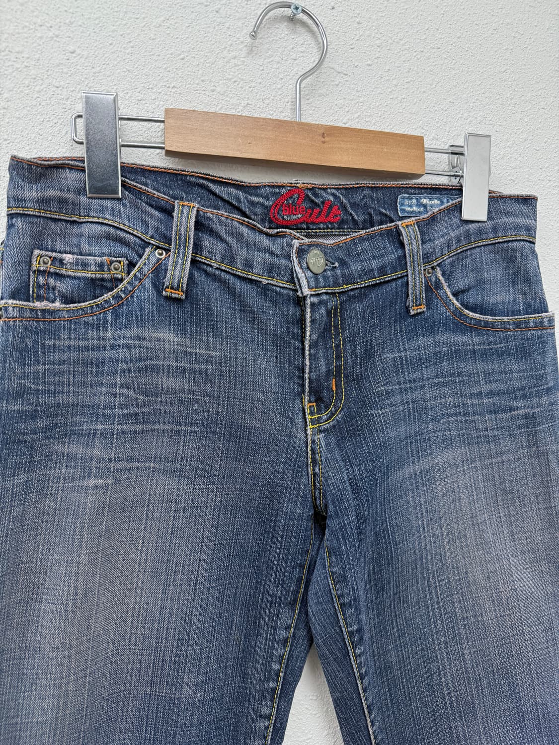 빈티지 Blue Cult 로우라이즈 데님 부츠컷 팬츠 상품이미지3