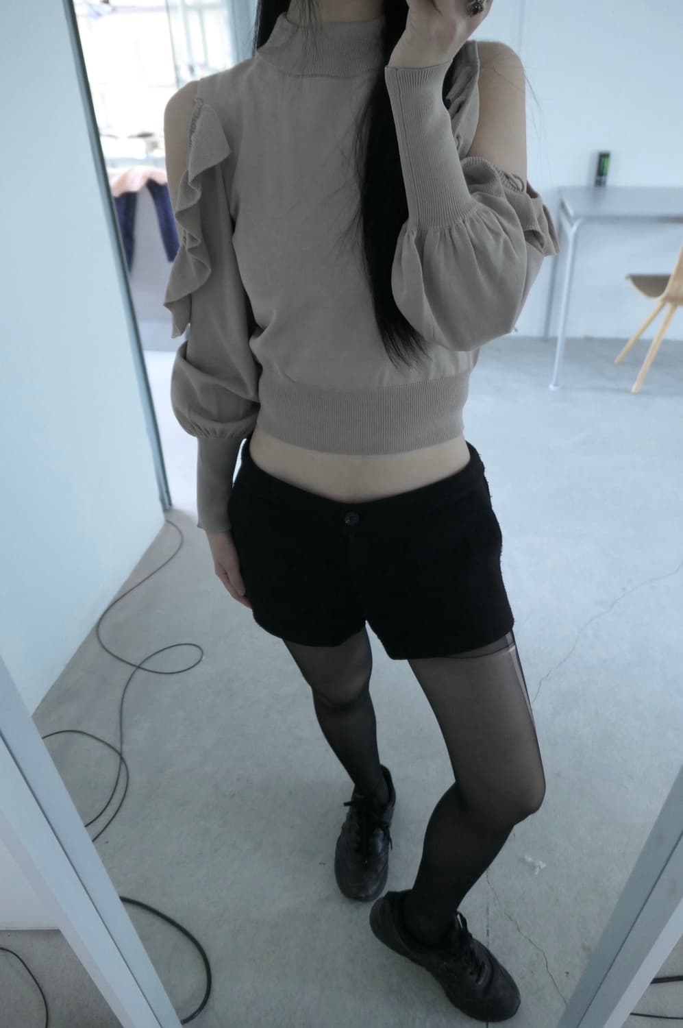 디에이디 빈티지 셔링 오프 니트 상품이미지1