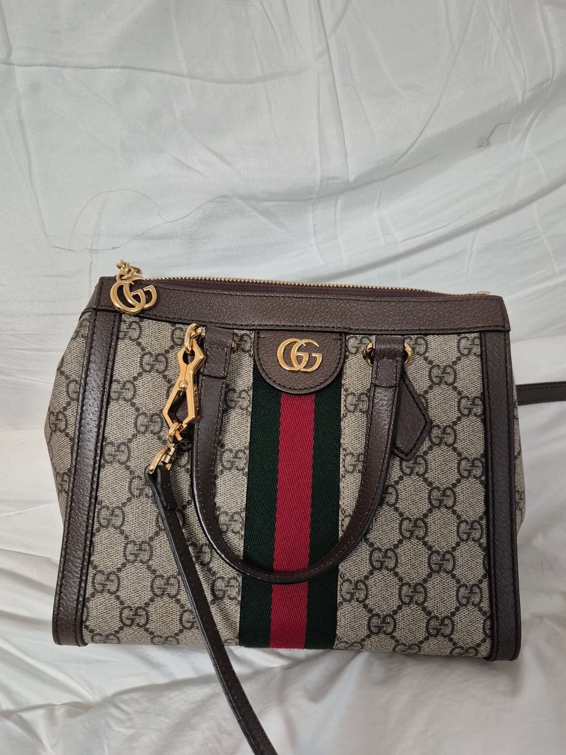 구찌 오피디아 GG 스몰 토트백 베이지 에보니 상품이미지2