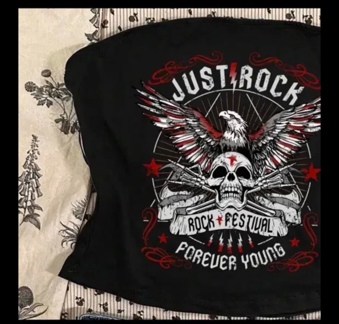 타이트핏 캐주얼 쉬인 shein 탑 해골 매크로 패턴 y2k 빈티지 상품이미지1