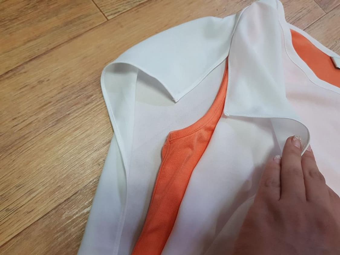 SJ와니(SJ WANI) 투톤 블라우스 55-66 상품이미지3