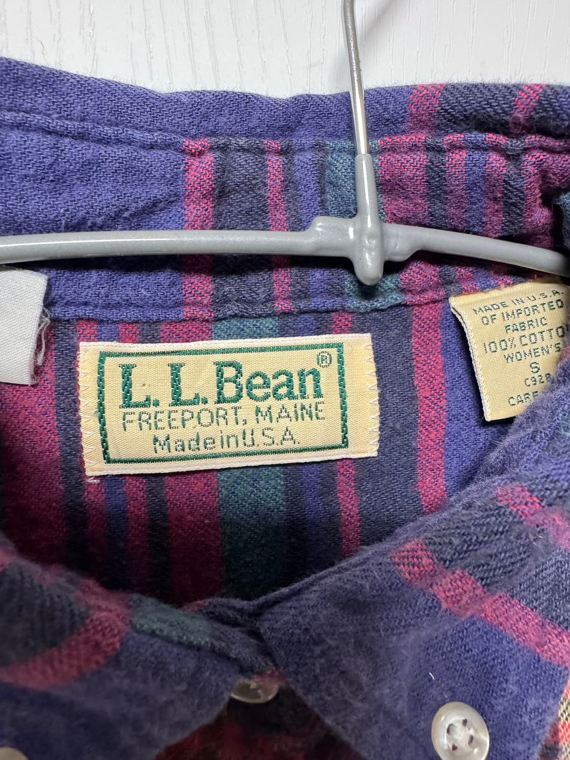 90s made in usa 엘엘빈 플란넬 셔츠 상품이미지2