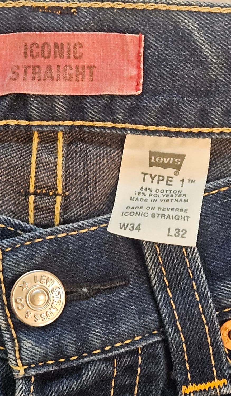 Levis 리바이스 타입원 아이코닉 스트레이트 진청 중청 청바지 데님팬츠 상품이미지3