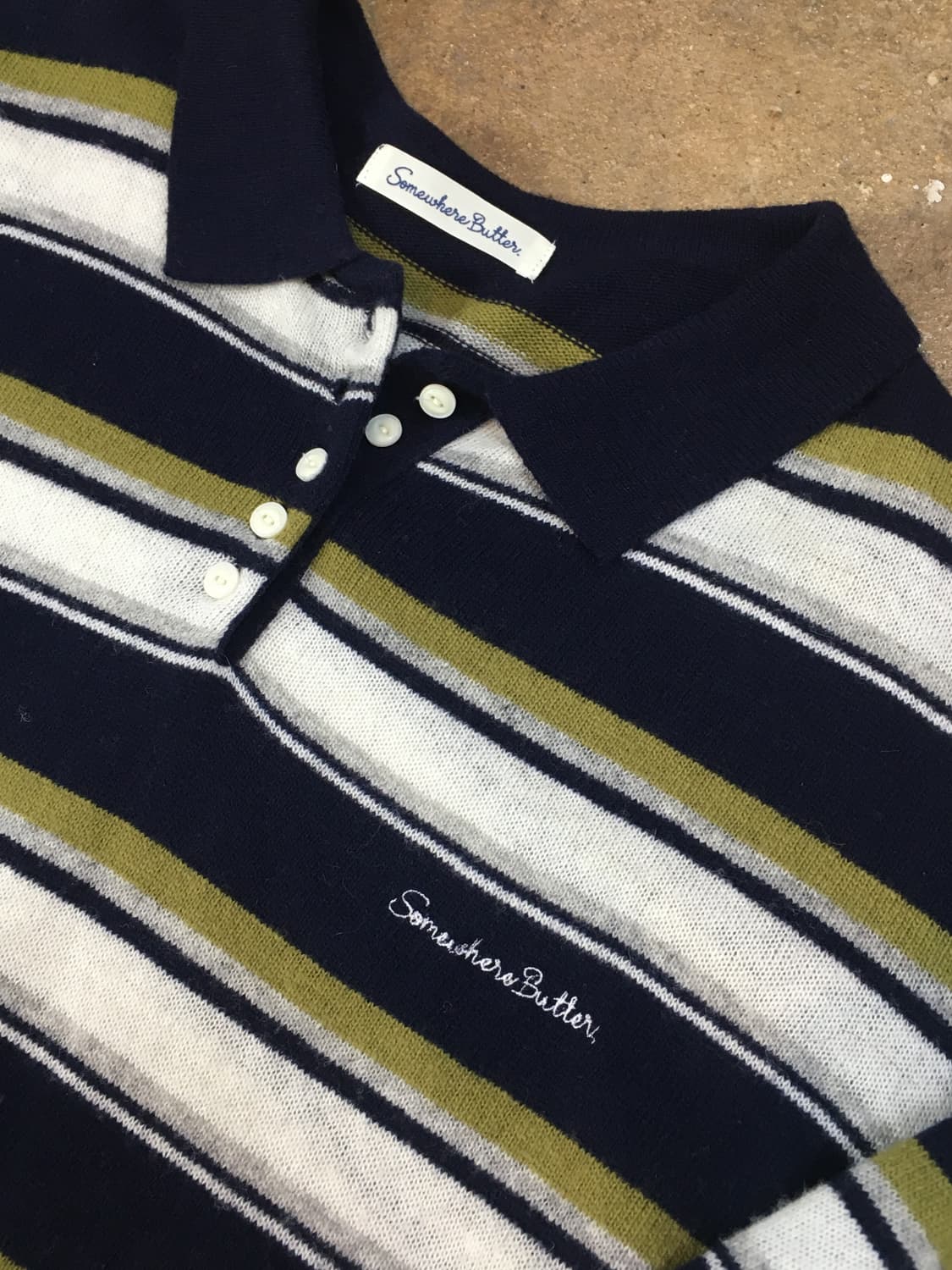 썸웨어버터 스트라이프 니트 네이비 상품이미지6