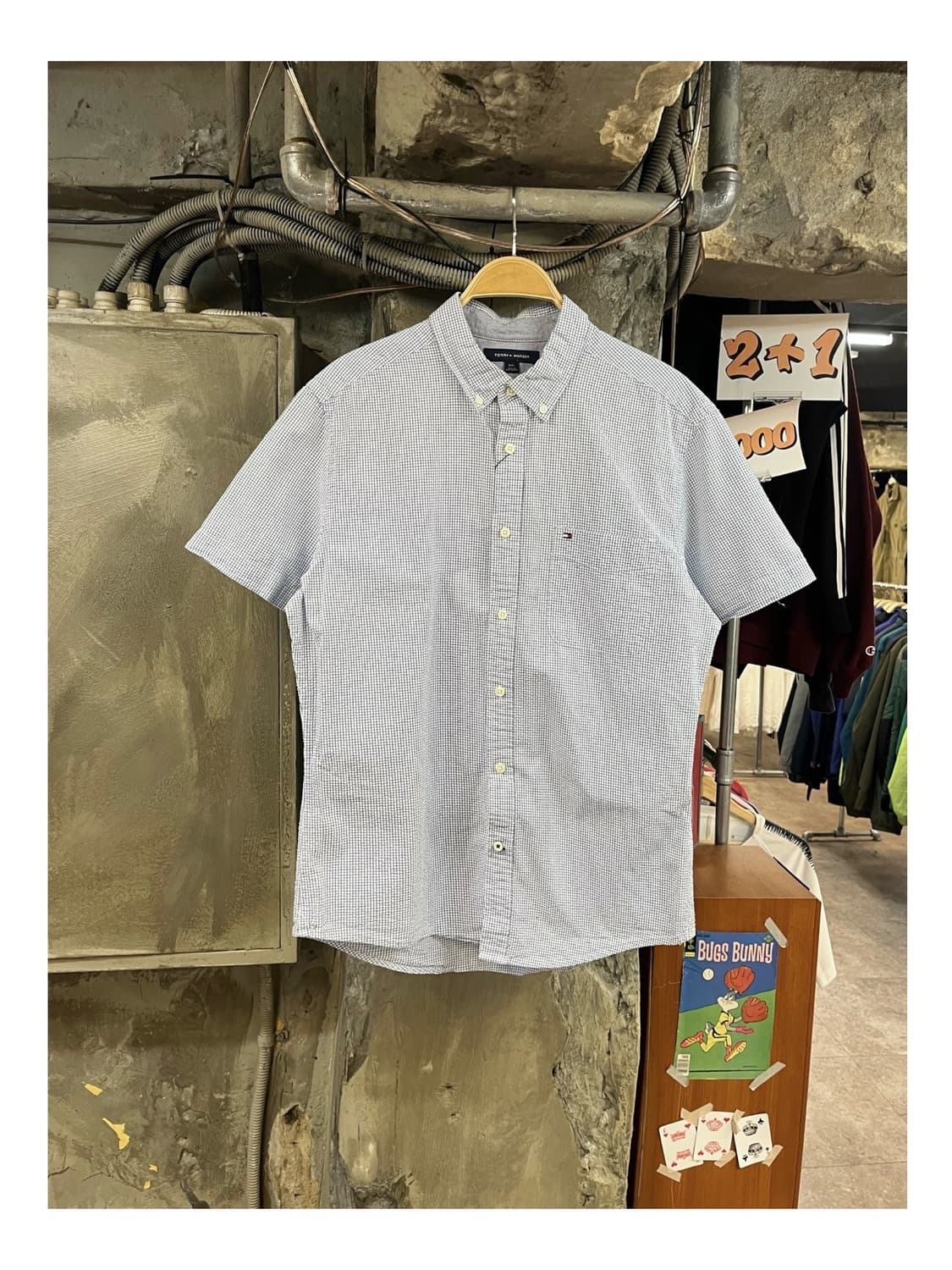 타미힐피거 포켓 반팔 셔츠 블루 L #csz3715 상품이미지1