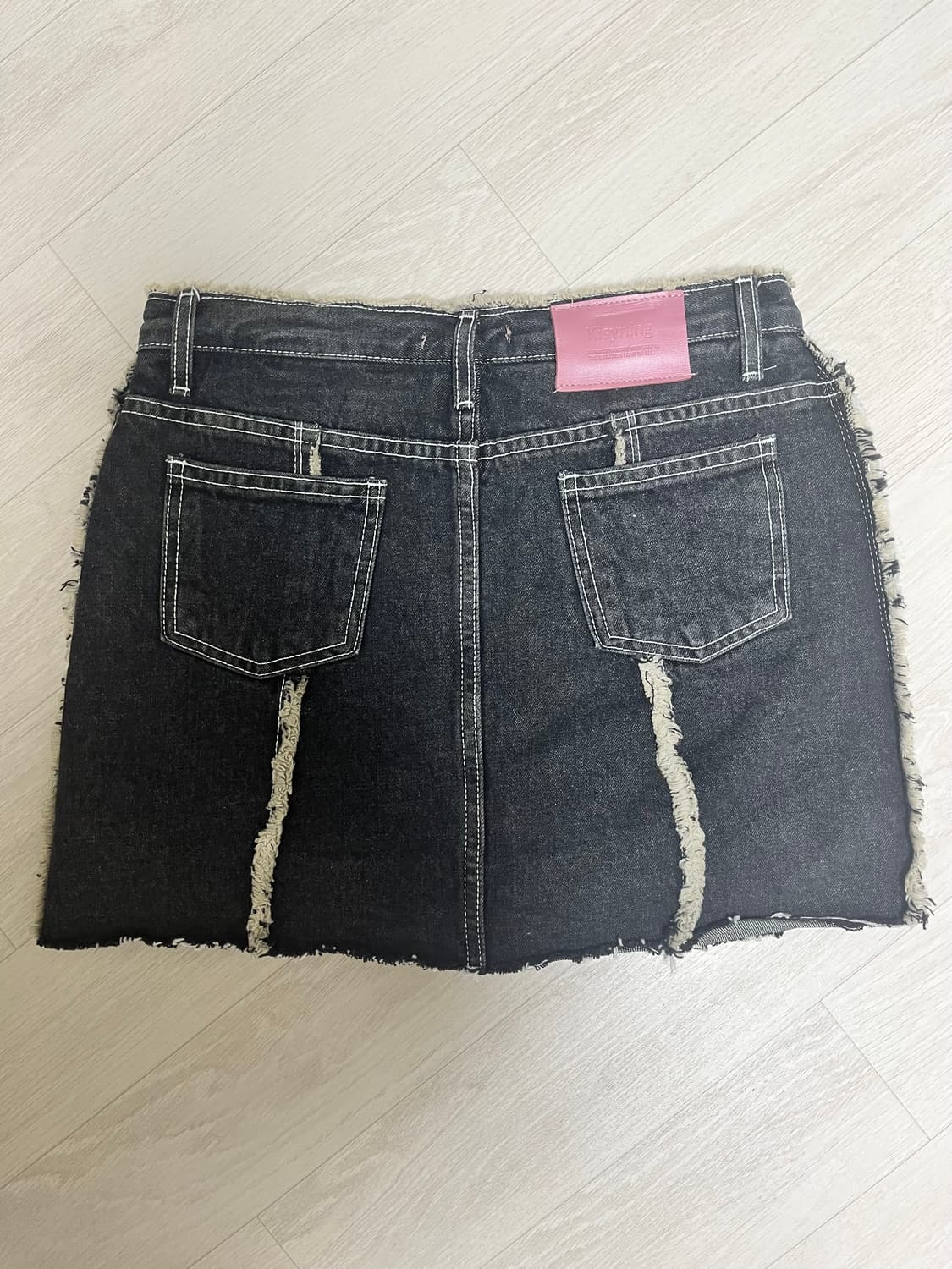 키시닝 데님 스커트 블랙 상품이미지5