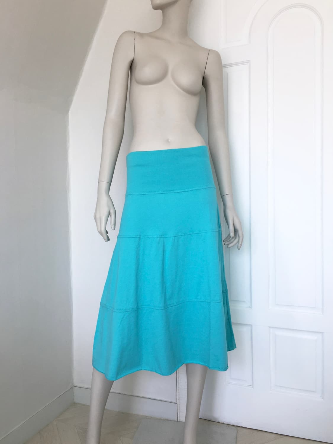 Mint Y2K Tiered Maxi Skirt 상품이미지1