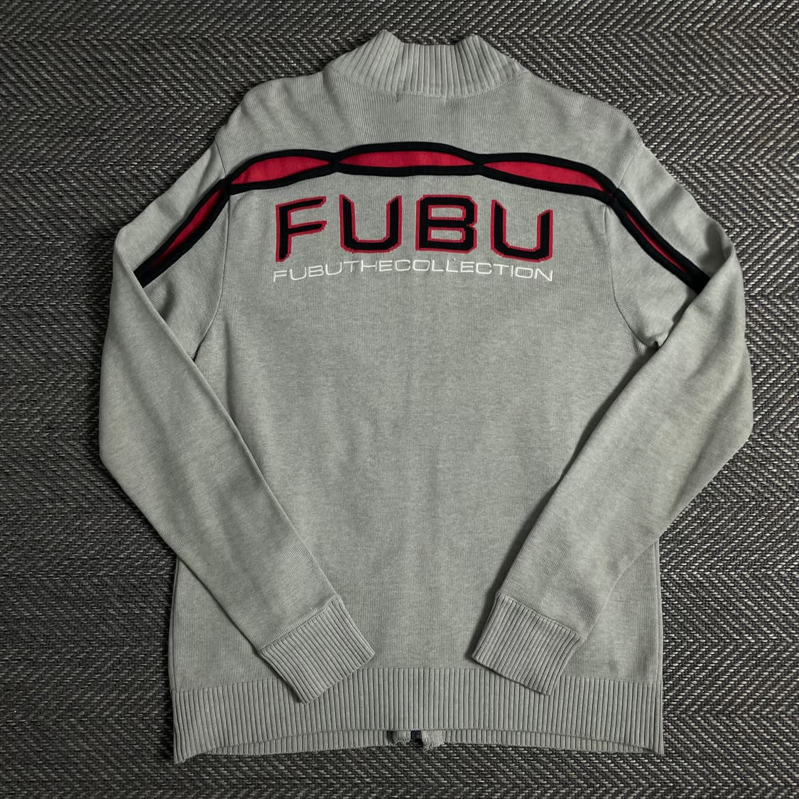 00s 후부 올드스쿨 빅로고 니트 집업o 3447 상품이미지1