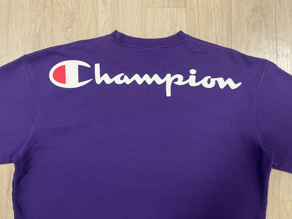 110) 80's 복각 챔피온 뉴욕대 빅로고 맨투맨 상품이미지6