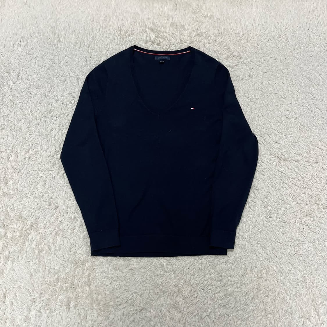 Tommy Hilfiger Navy V-Neck Knit 상품이미지4