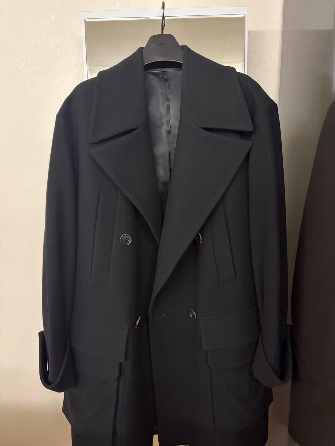 준지 17fw 캐시미어 혼방 무스탕 더블코트 상품이미지1