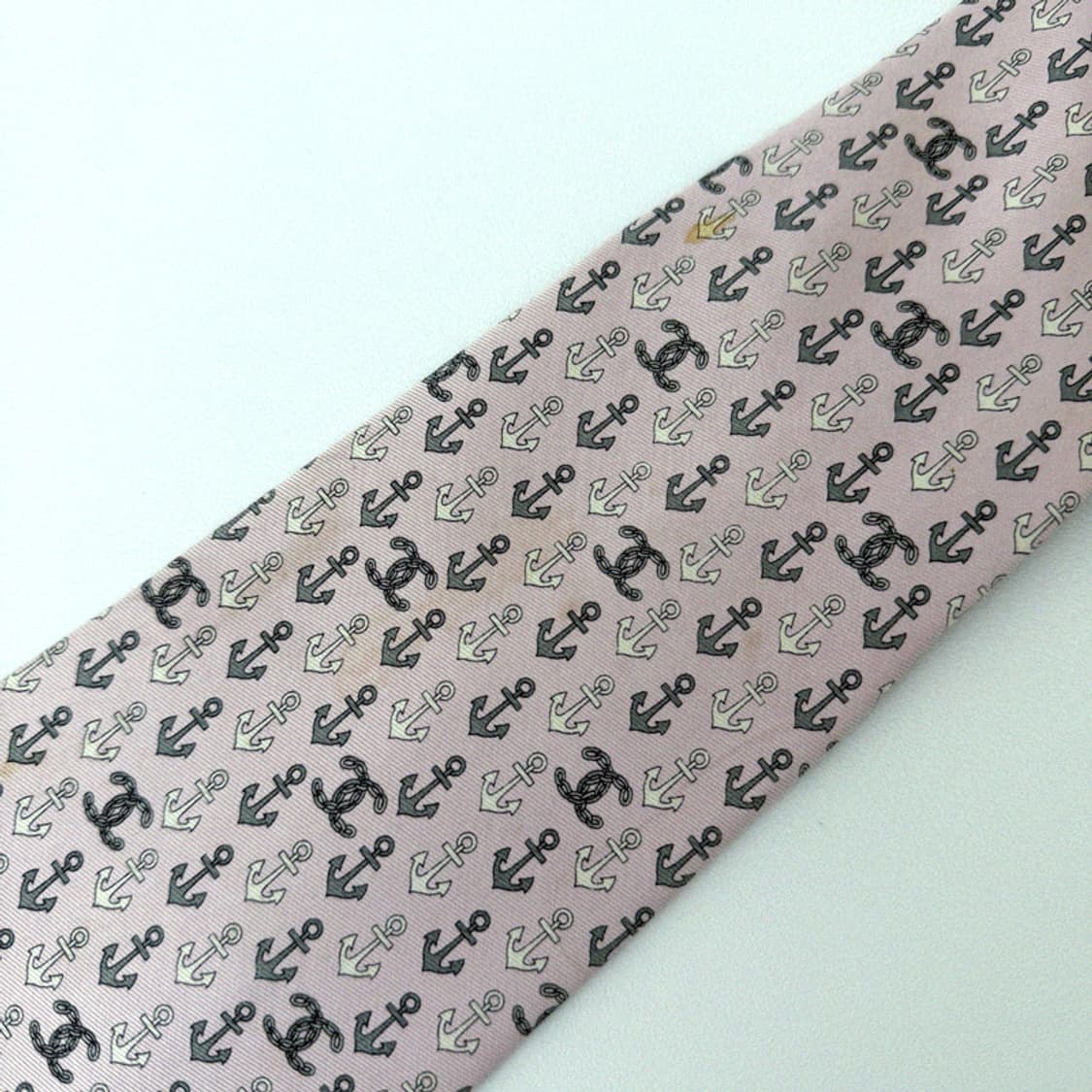 샤넬 빈티지 넥타이 (마린 닻 앵커 로고) 상품이미지6