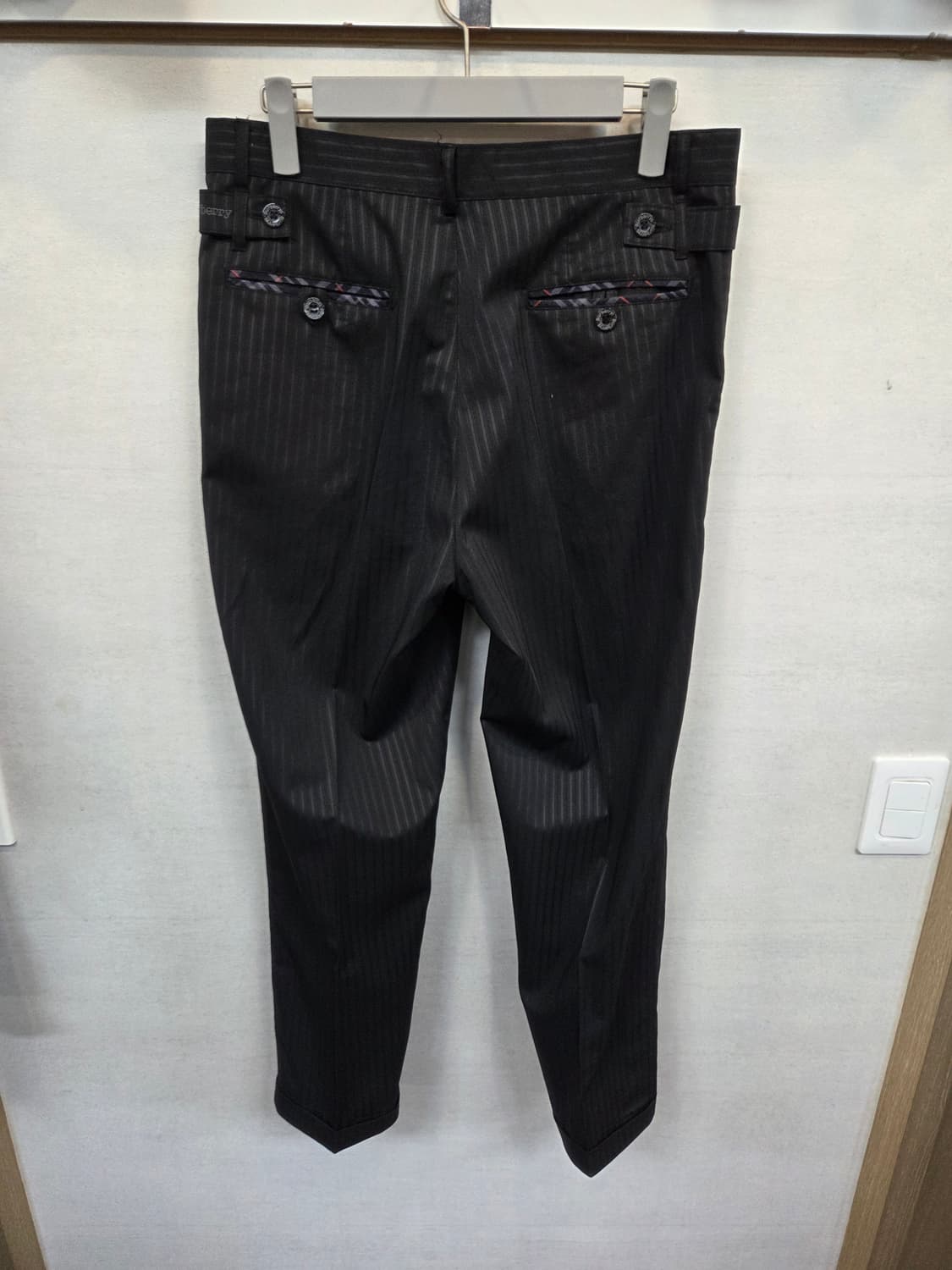 버버리 올드스쿨 빈티지 핀턱 썸머 카브라 슬렉스 팬츠 대략 32 상품이미지2