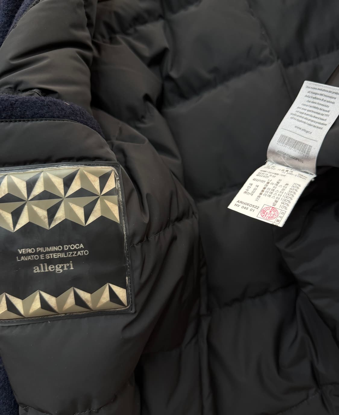 95~100/ 알레그리 구스다운 패딩 코트자켓 상품이미지9