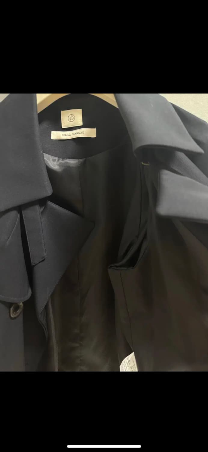 유메르 포멀 숏트렌치 자켓 미드나잇블루 상품이미지3