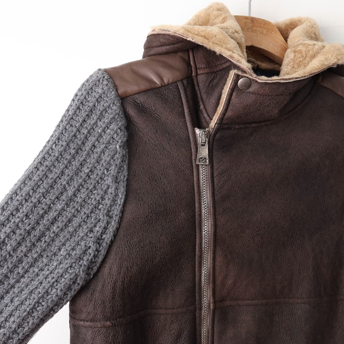 95/DACUTE 가죽 후드 자켓 상품이미지4