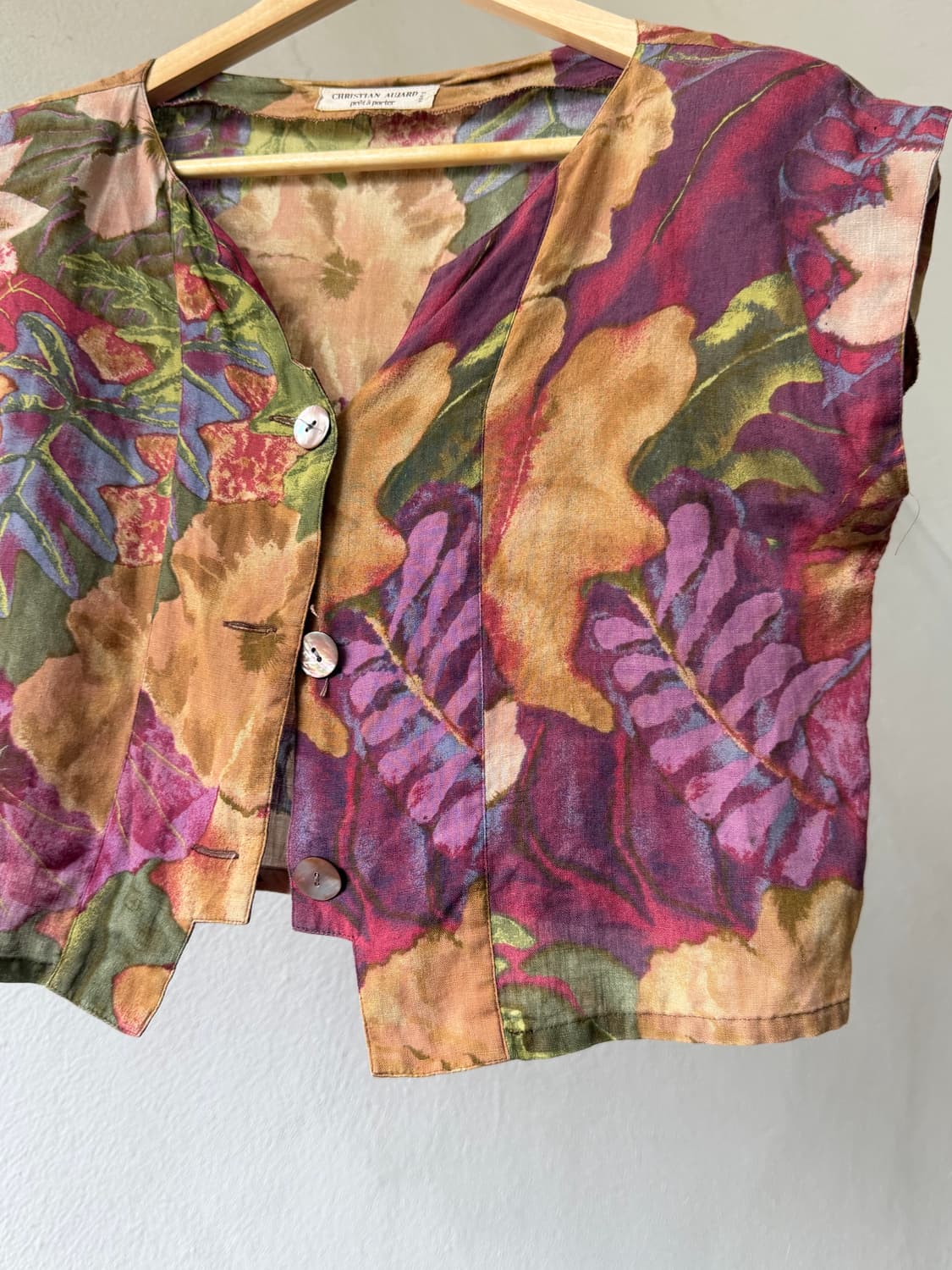 MADE IN PARIS 플라워 리넨 크롭 블라우스 상품이미지2