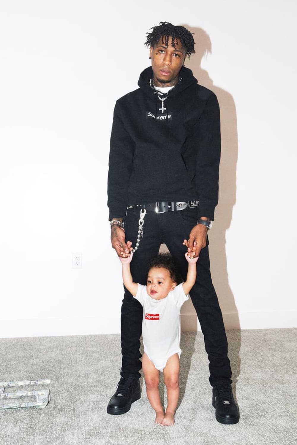 슈프림 영보이 Supreme NBA Youngboy Tee Navy 상품이미지5
