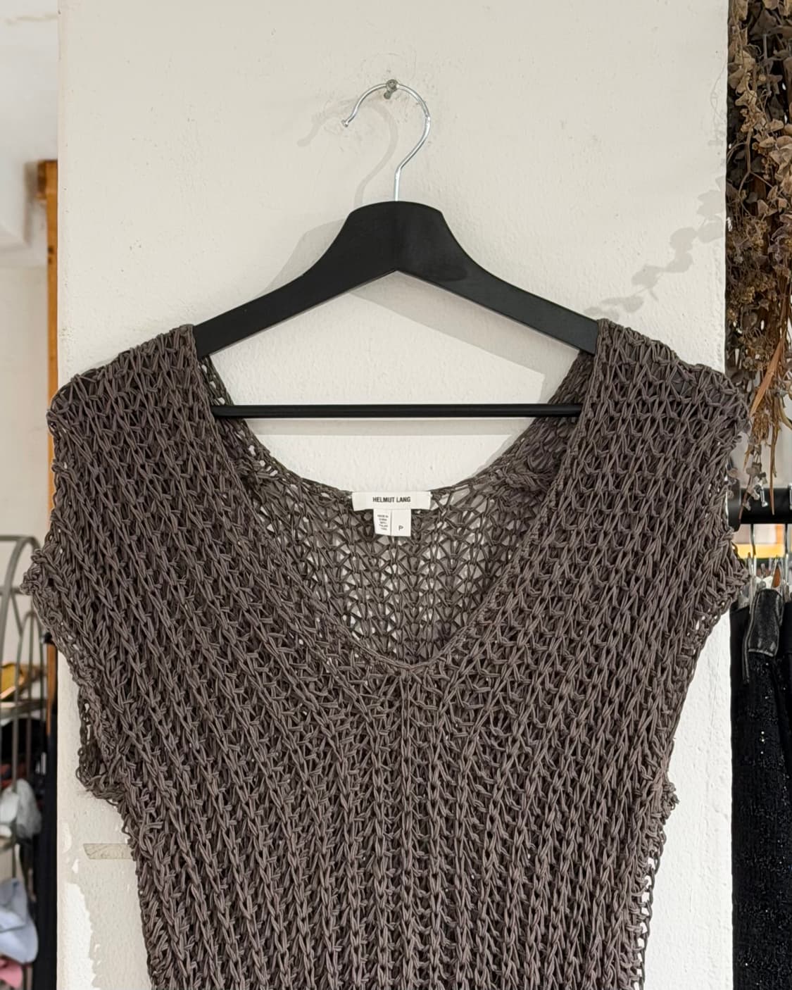 헬무트랭 브라운 크로셰 니티드 슬리브리스  상품이미지4