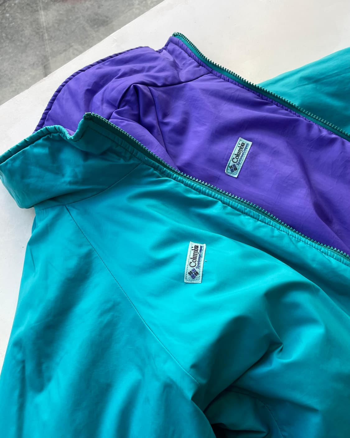 90‘s Columbia reversible jkt 컬럼비아 웜업 자켓 상품이미지7
