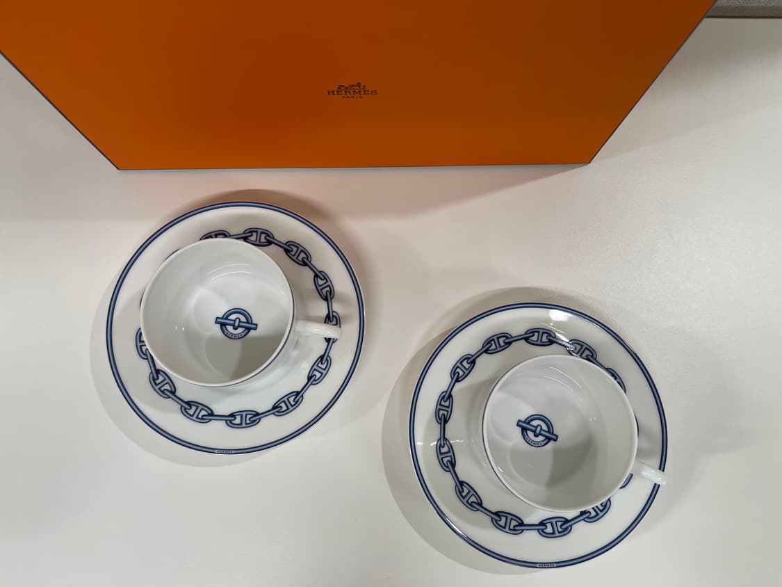 에르메스 블루 샹달 티잔 컵 엔 소서 2P 세트 상품이미지2