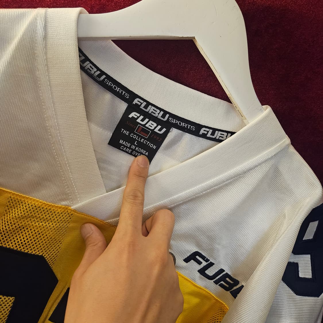 후부(FUBU) 챔스 블록 코어 매쉬 럭비 저지 L size 상품이미지5