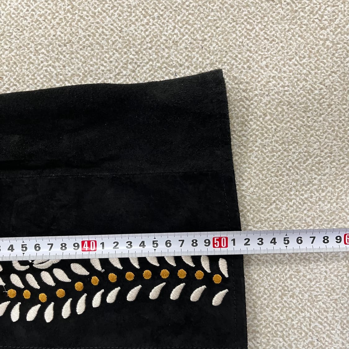 [S] 자라 여성 블랙 자수 스웨이드 베스트 조끼 0106M1 상품이미지6