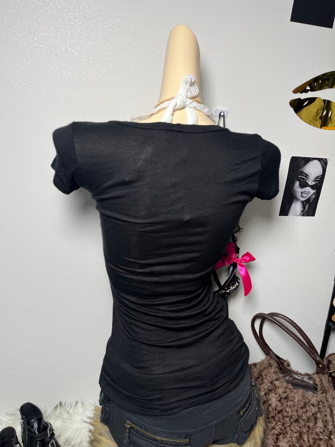 빈티지 갸루 프린팅 반팔티셔츠 상품이미지5