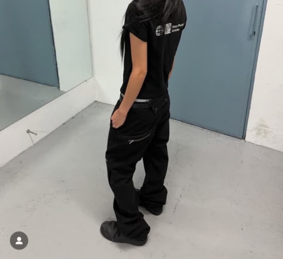 Plastic product revealed pocket pants s 상품이미지1