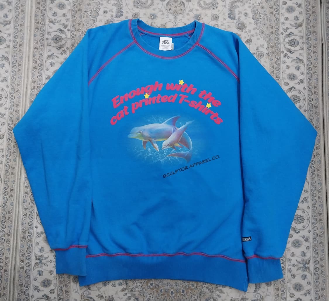 sculptor 돌고래 프린팅 맨투맨 티셔츠 M 상품이미지1